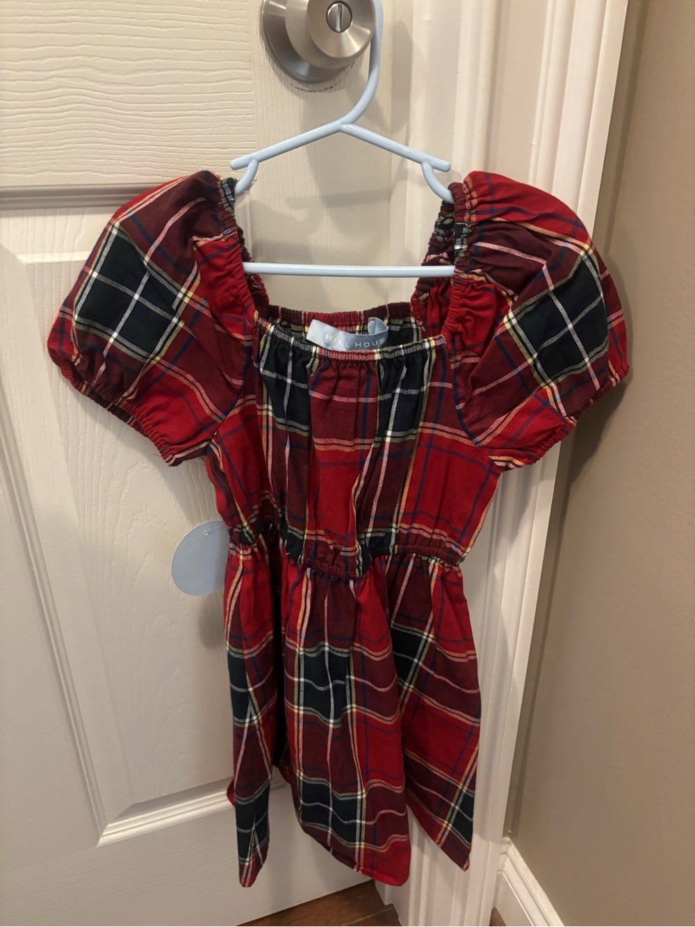 NWT Hill House Home Girls Red Plaid Dress